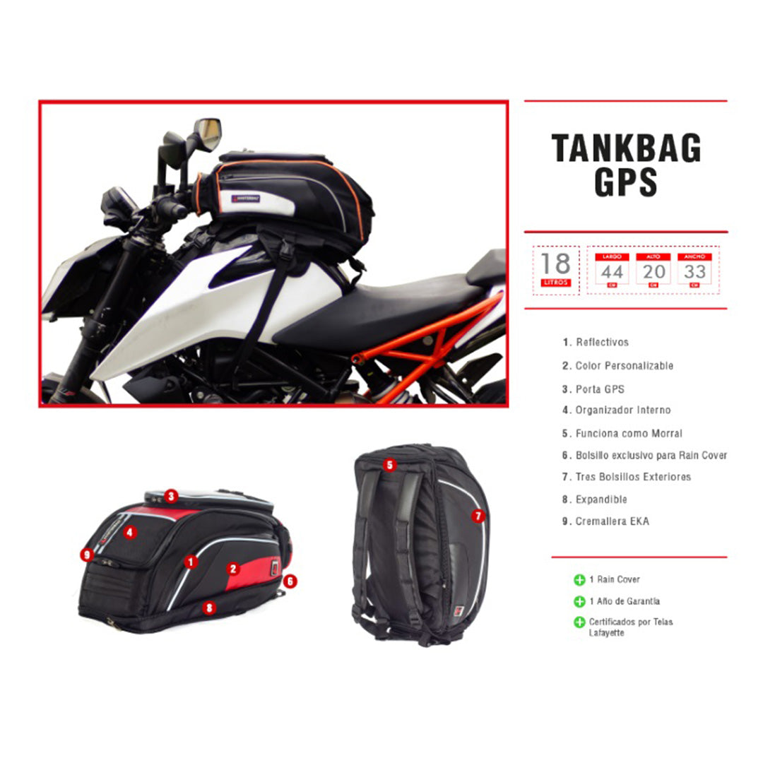 Tankbag GPS - Bolsa Tanquera para Motocicleta