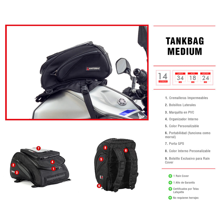 TankBag Medium | Bolsa Tanquera para Motocicleta