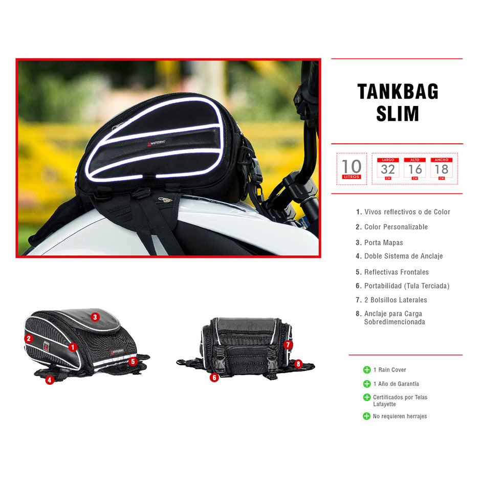 TankBag Slim | Bolsa Tanquera para Motocicleta